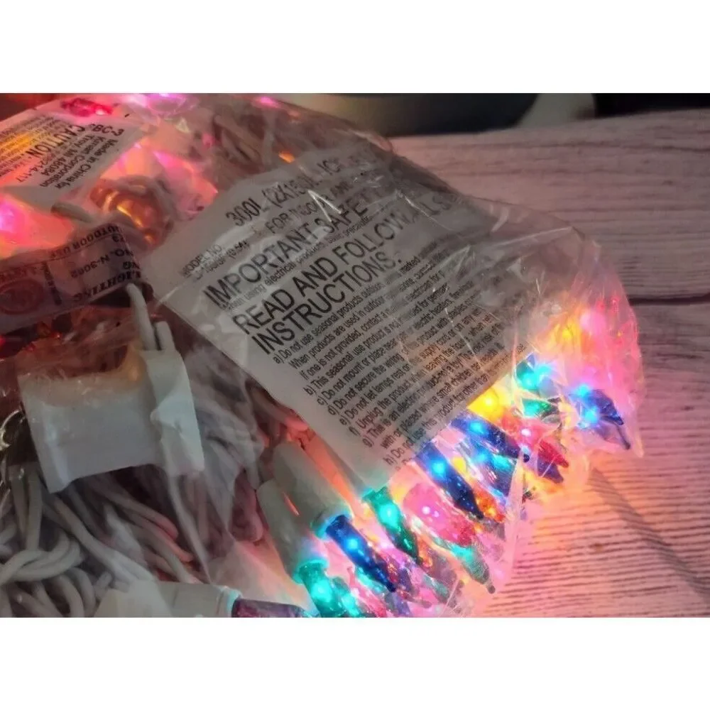 GE Merry Midget 300 Multicolor Icicle Lights NEW Vintage K-Mart Christmas